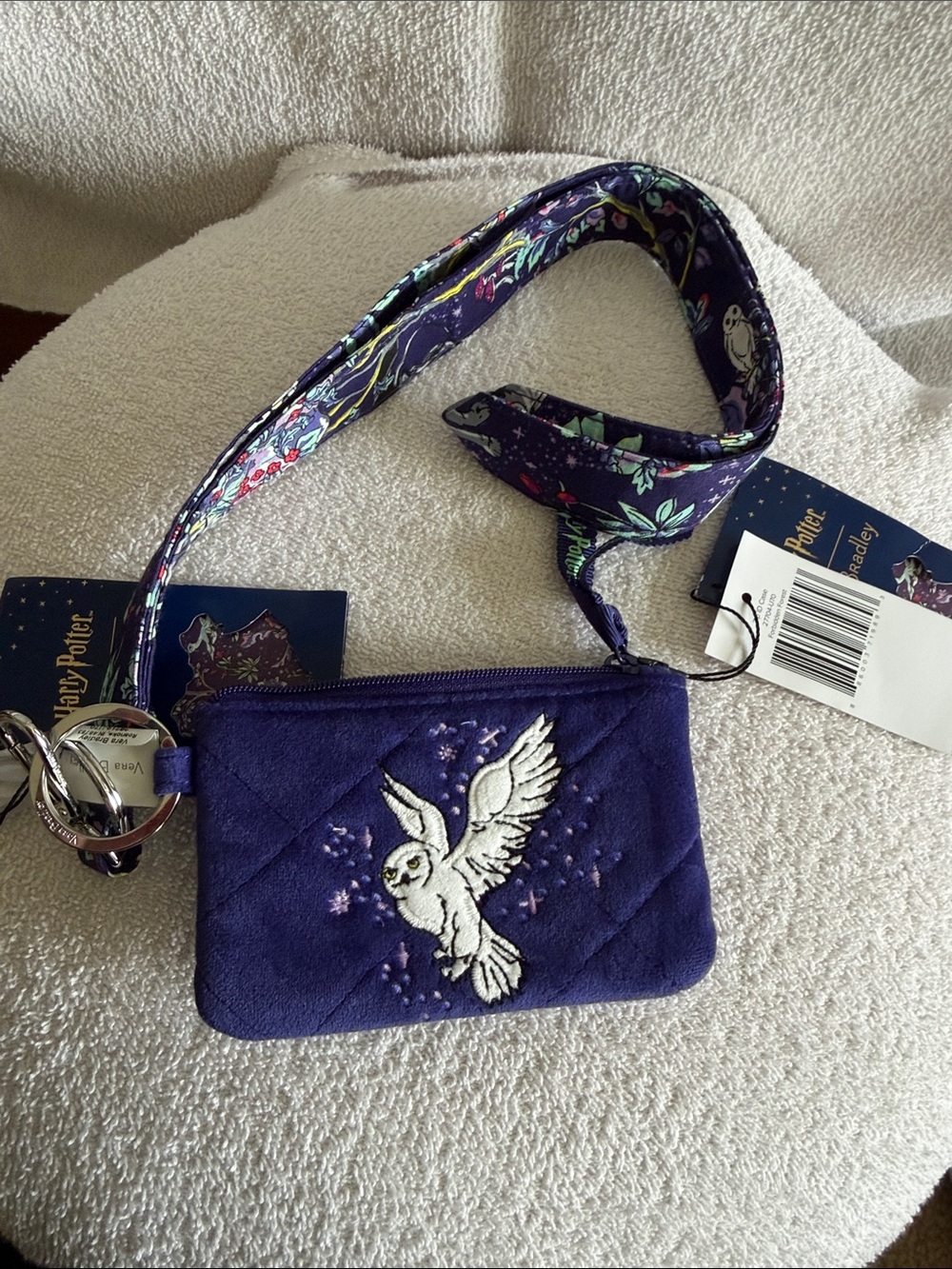 Vera Bradley Purple Quilted Cosmetic Pouch Set with Owl Embroidery - Picture 6 of 8